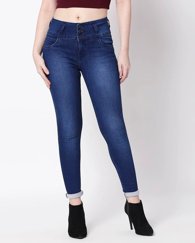 Jeans taille haute